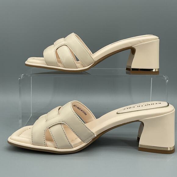 NEW Kenneth Cole Women’s Harper Open Toe Sandals Beige Size 7M - Picture 2 of 10